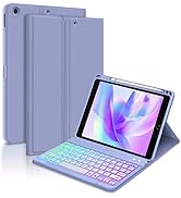 GOOJODOQ 7 Color Backlit Keyboard Case for iPad 9th/8th/7th Gen 10.2 Inch - iPad Keyboard Case wi...