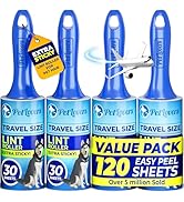 PetLovers Extra Sticky Lint Roller Mega Value Set for Pet Hair Removal and Clothes, Dog and Cat L...