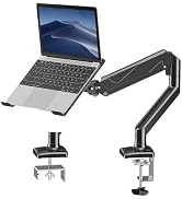ErgoFocus Laptop Stand Desk Mount, 2 in 1 Function, Single Monitor Mount | Fits Max 17" Notebook ...