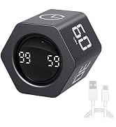 LUCKY TIME Productivity Pomodoro Timer,Hexagon Cube Timer,1/5/10/30/60 Minutes Countdown Timing,S...