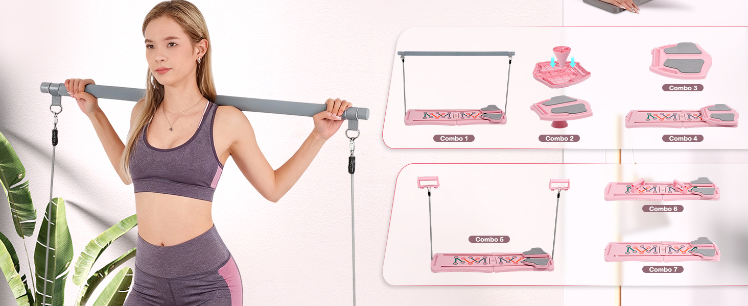 7-in-1 Pilates Board Reformer Kit