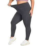 IUGA Buttery Soft Plus Size Leggings for Women No Front Seam Leggings with Pockets for Women Tumm...