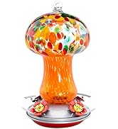 Muse Garden Gifts for Women Hummingbird Feeders for Outdoors Hanging Ant and Bee Proof, Blown Gla...