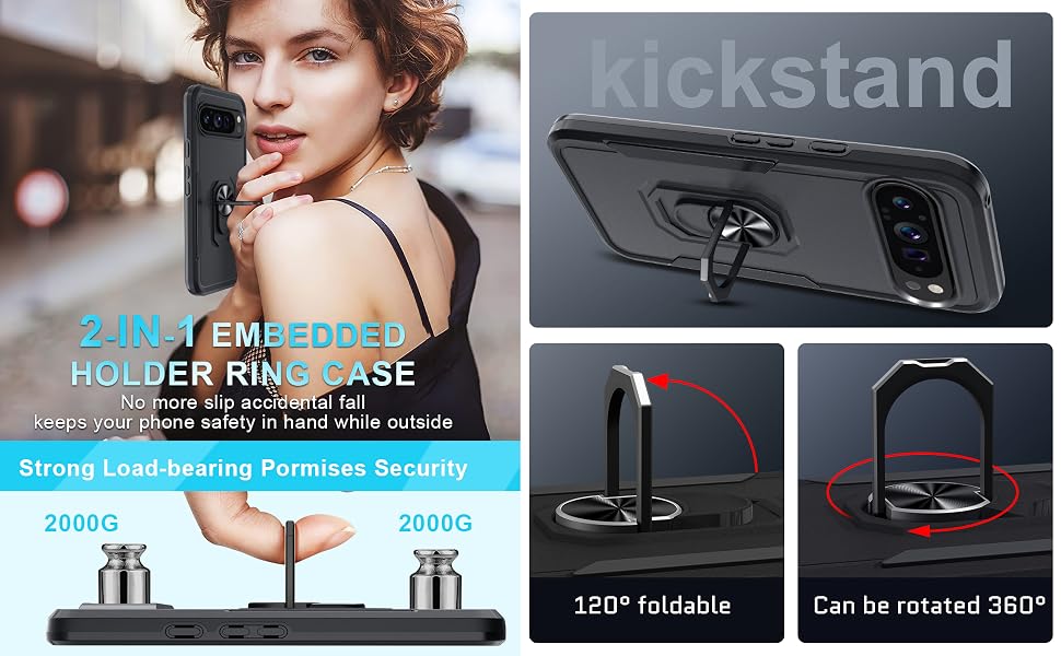 2 IN 1 embedded holder ring case
