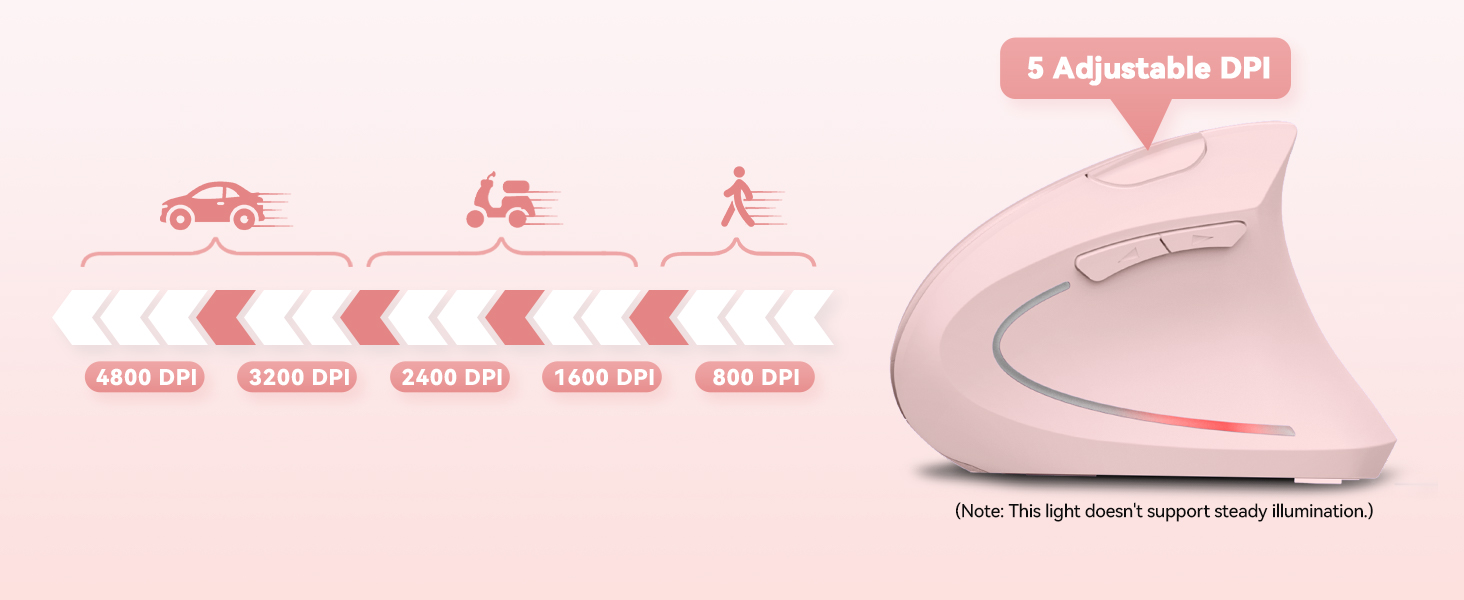 a pink earbuds with a man walking across the middle.