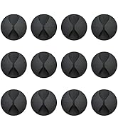 12 Pack Cable Clips, Znben Cord Organizer Holder Adhesive Cord Management Charger Wire Holder Cli...
