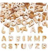 FASHEWELRY 50Pcs Chunky Large Letter Beads for Paracord Keychains Making | Amber Large Hole Bubbl...