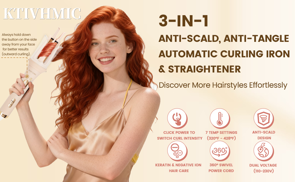 3 in 1 automatic curling iron