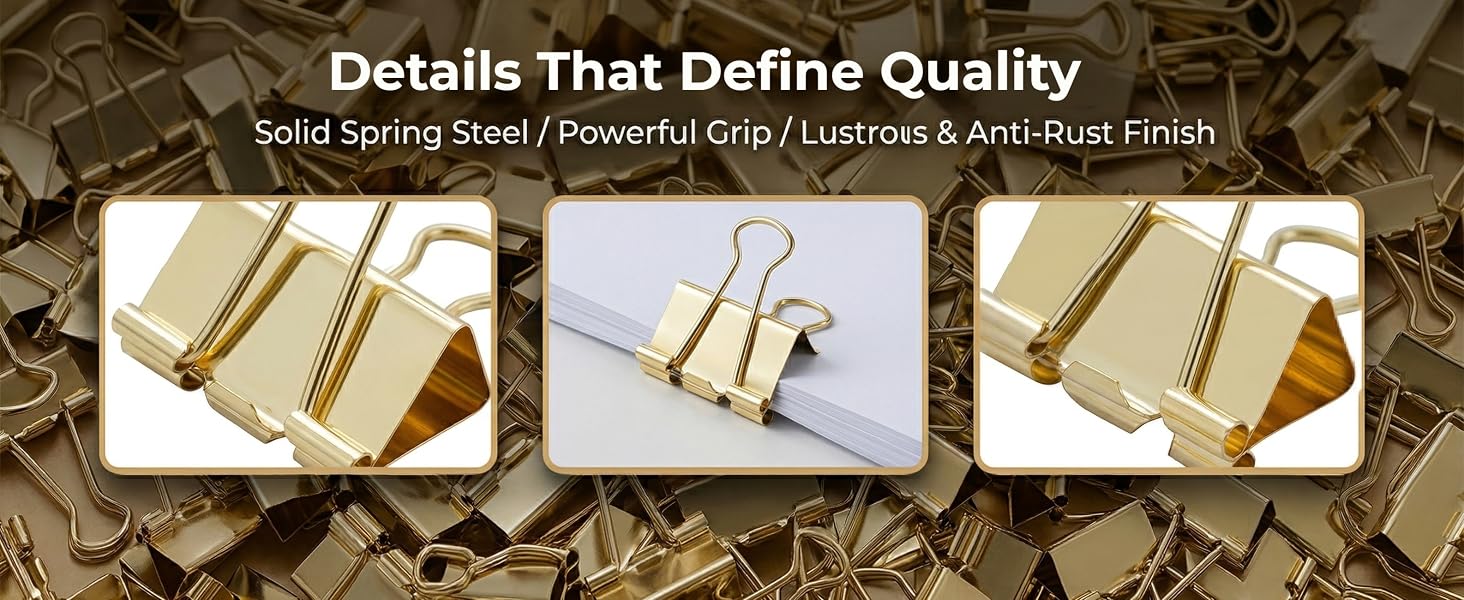 Gold Binder Clips