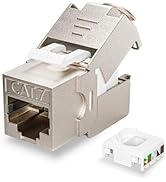ZOERAX 12 Pcs RJ45 Cat7 Cat6A Shielded Keystone Jack, Cat 7 10Gbps Easy Toolless Modular Jacks Po...