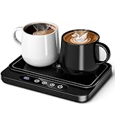 Misby Coffee Mug Warmer, 50W Large Heating Panel Mug Warmer with 6-Temp Settings, 8H Auto Shut-Of...