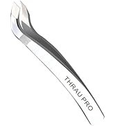 THRAU Mini Cuticle Trimmer Tweezers, Professional Cuticle Nippers Cutter for Manicure and Pedicur...