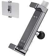 FANAUE iPad Stand for Tripod Mount with 17mm Ball Head Compatible with Double Socket Arm and Car ...