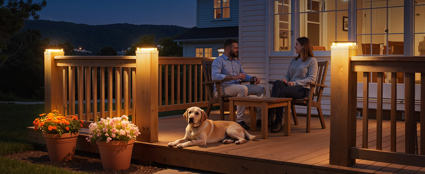 solar fence post lights