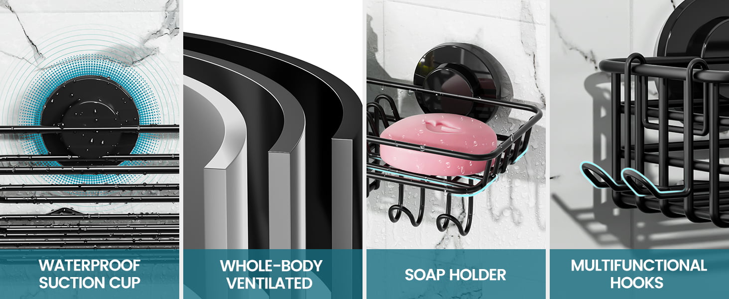 shower wall caddy shower organizer suction shower holder organizer bathroom shower caddy