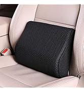 TISHIJIE Memory Foam Lumbar Support Pillow for Car - Mid/Lower Back Support Cushion for Car Seat ...