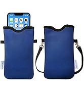 Tainada Neoprene Phone Sleeve Pouch Case Bag for Men Women w/Crossbody Strap/Neck Lanyard for iPh...