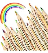 ThEast Party Favors Rainbow Pencils 30 Pieces, Back to School Supplies for Teens, 4 in 1 Colored ...