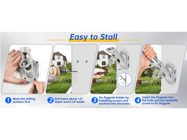 flag pole mount-how to install