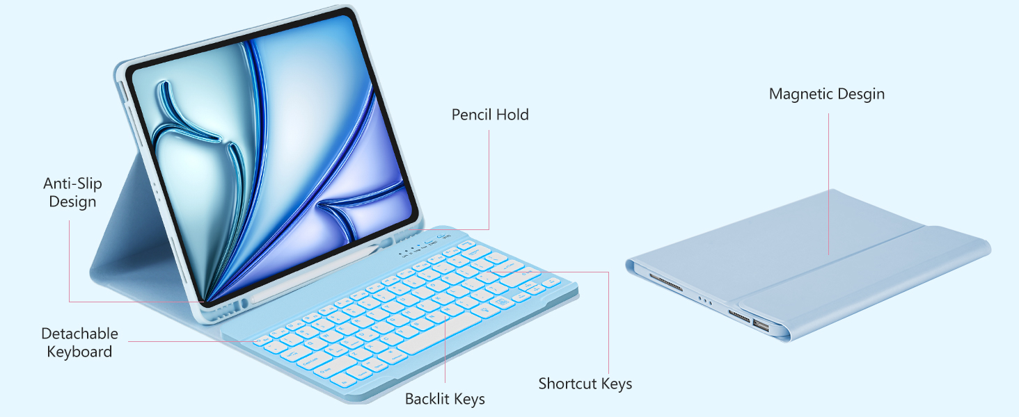 iPad pro 12.9 case with keyboard