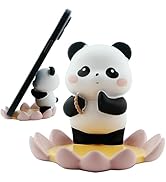 Meroqeel Cartoon Panda Standing on Lotus Cell Phone Stand for Desk, Cute Statue Phone Holder for ...