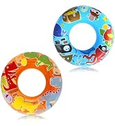 Pool Floats Kids 3-6 Set -Pirate &amp; Dino Themed Inner Tubes for Pool Fun, Pool Tubes for Kids, Inf...