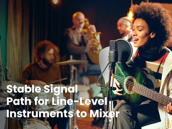 Stable Signal Path for Line-Level Instruments to Mix