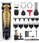Hatteker Men's Beard Trimmer Kit Electric Razor Shaver Professional Hair Clipper with Zero Gapped...