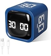 GuDoQi Multi-Function Cube Timer, 5/10/30/60 Min &amp; Custom Count Down, Included Pause &amp; Resume Fea...