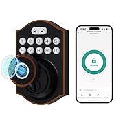 CHEN LCLILICHEN Smart Fingerprint Door Lock Keyless Entry Deadbolt with App Control, Anti-Peek Ke...