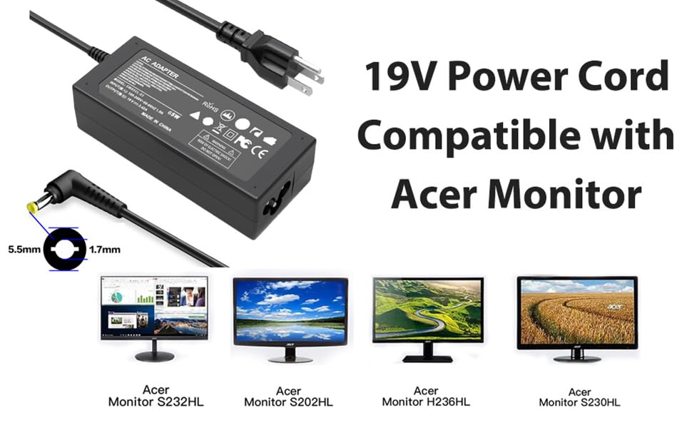 acer monitor power cord