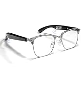 Jacuate Bluetooth Audio Smart Glasses for Men &amp;Women,Anti Blue Light Safety Glasses with Open Ear...
