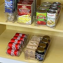 6 Pack Freezer Storage Organizer Clear