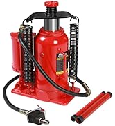 Big RED AQD20TR Air Hydraulic Bottle Jack: Heavy Duty Professional Lift with Dual-Power Operation...
