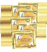YMEYFAN 24K Gold Under Eye Patches, 100 Pairs Gold Collagen Under Eye Mask Skincare for Puffiness...