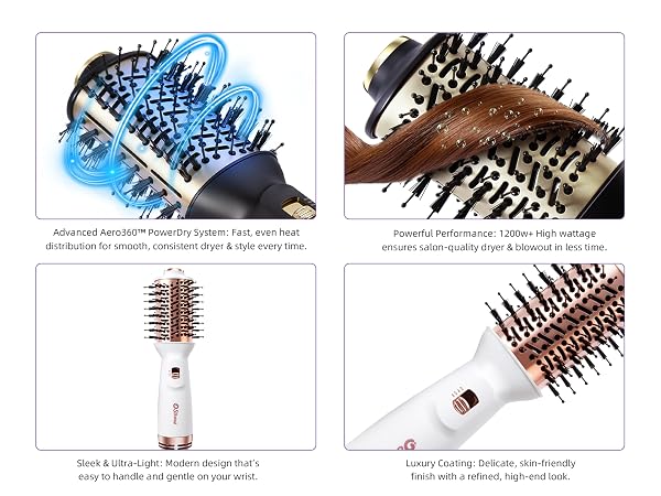 hot air hair dryer brush