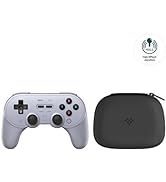 8Bitdo Pro 2 Wireless Bluetooth Controller with Travel Case, Hall Effect Joystick Update, Retro G...