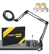 Magnifying Glass with Light 12X Magnifier Desk Lamp Close Work Up for Desktop Crafting, Reading, ...