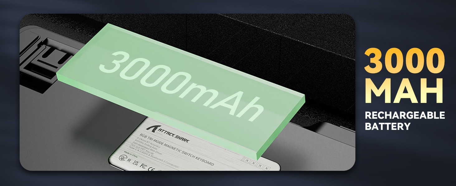 3000mAh battery