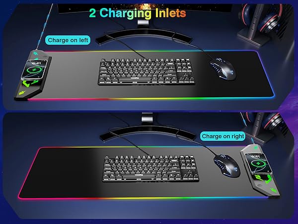 Gaming mouse pad RGB mousepad wireless charging