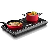 Electric Stove,Cusimax Electric Hot Plate for Home,9 Temperature and 1800w Power Level,Double Inf...