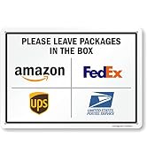 Please Leave Packages In The Box Delivery Instructions Sign, 40 mil