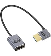 Duttek Ultra Thin 90 Degree HDMI to HDMI Extender Cable 1FT, (48Gbps, 8K@60Hz, 4K@240Hz) Coaxial ...
