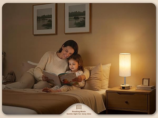 Touch Bedside Table Lamp with Memory