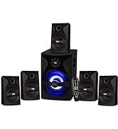 Goldwood Bluetooth 5.1 Surround Sound Home Theater Speaker System with LED Display, FM Tuner, USB...