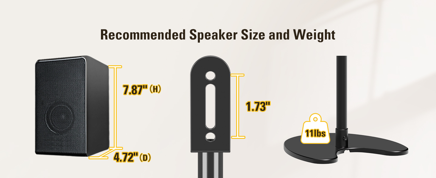  Height Adjustable Speaker Stands Mounts