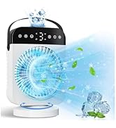Portable Air Conditioner, Personal Mini Air Conditioner Cooling Fan with 5 Speeds, 70° Oscillatio...