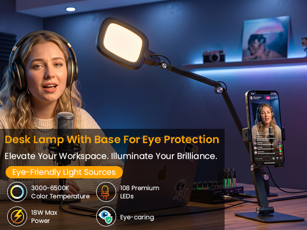 LED Desk Lamp for Home Office
