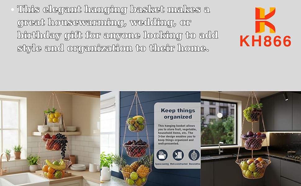 This elegant hanging basket makes a great housewarming, wedding