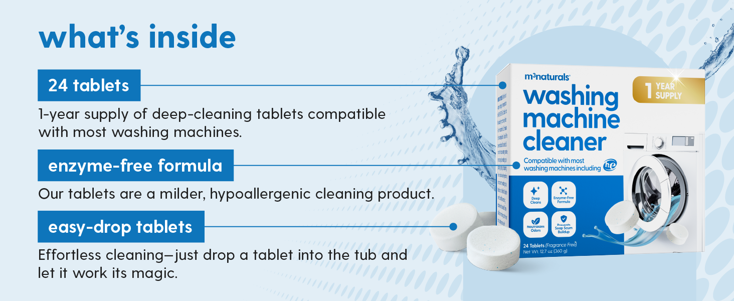 washer cleaner tablets front load washer mold remover washing machine cleaner front loader